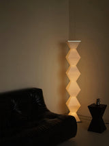 Modern Minimalist Dickson LED Torchiere Floor Lamp with Glass Shade for Living Room