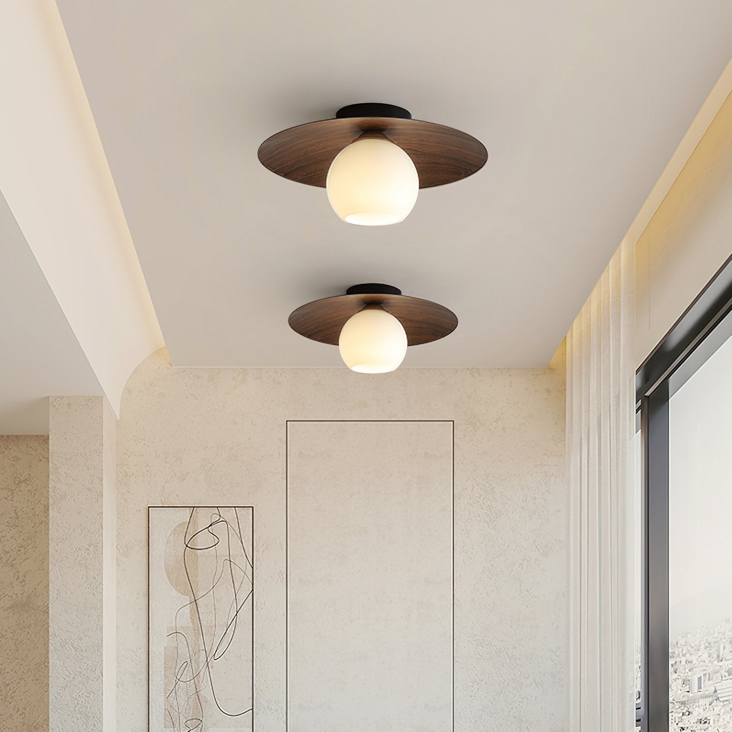 modern-wood-grain-glass-dish-ceiling-light-flush-mount-fixture-for-home-decor