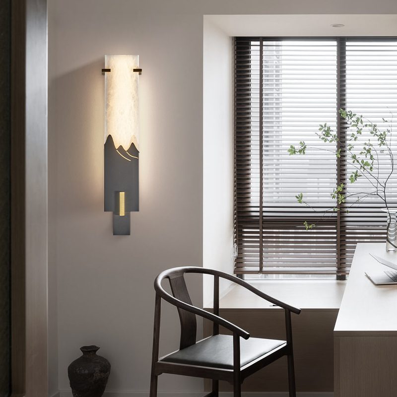 modern-alabaster-stone-wall-sconce-vertical-led-light-with-bronze-accent-for-living-room