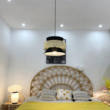 woven-rattan-cane-and-linen-pendant-light-vintage-style-suspended-ceiling-fixture