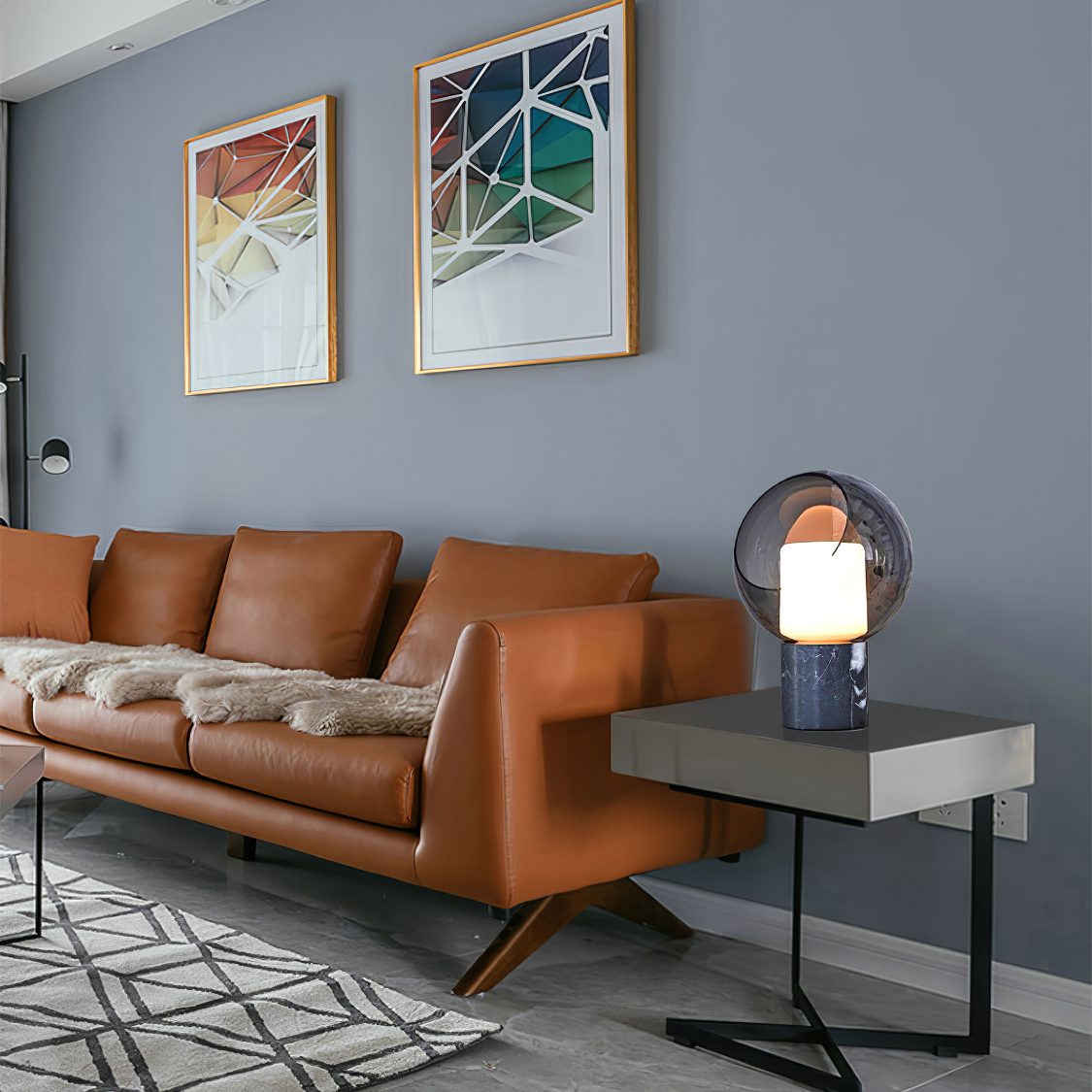 mid-century-scandinavian-evedal-domed-glass-table-lamp-with-stained-glass-shade