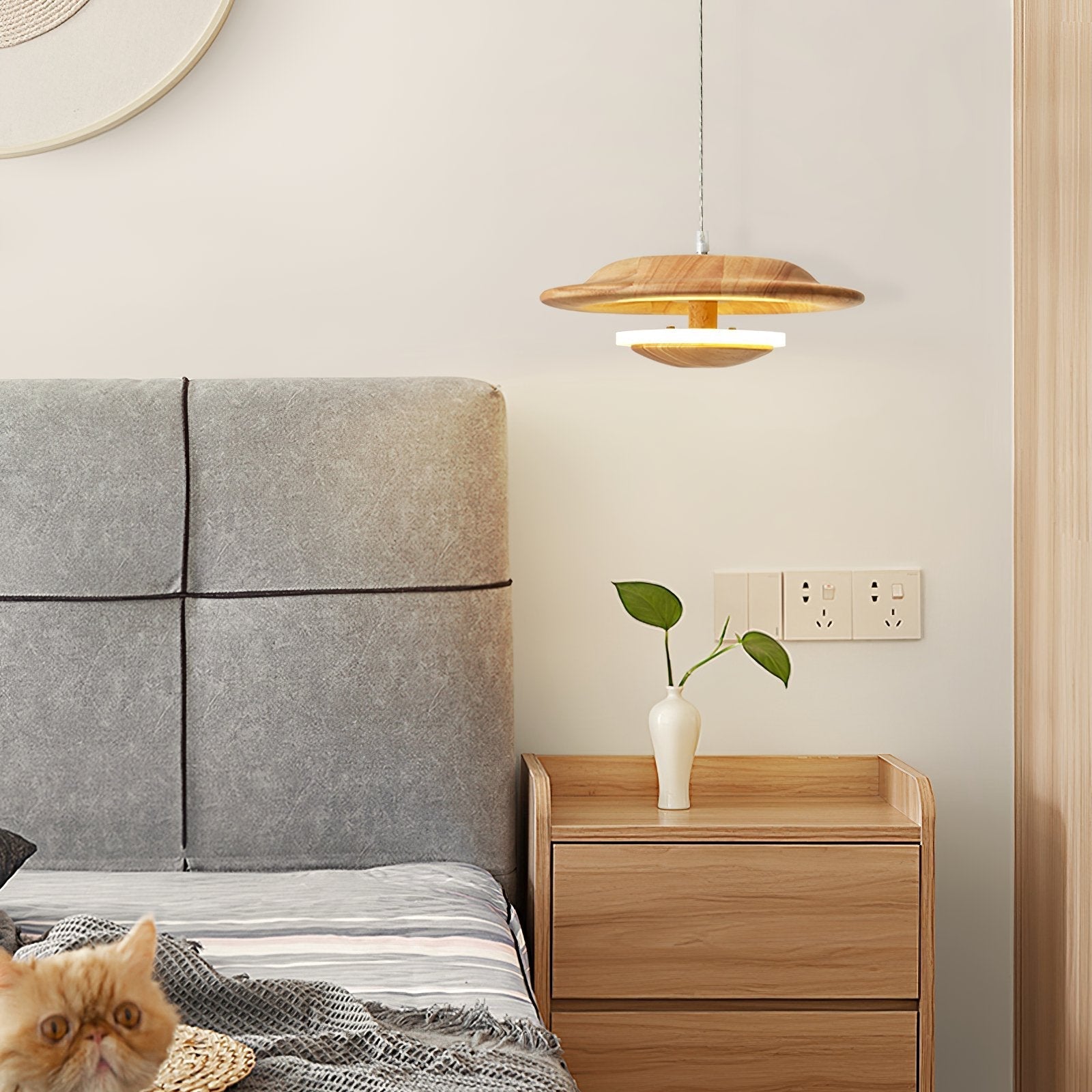 modern-solid-rubber-wood-dome-pendant-lamp-with-integrated-led-lighting