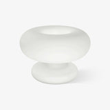 Modern Mid Century Donut Frosted Glass Table Lamp Minimalist Round Accent Lighting for Bedside and Living Room