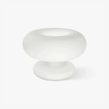 Modern Mid Century Donut Frosted Glass Table Lamp Minimalist Round Accent Lighting for Bedside and Living Room
