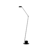Dynamo Adjustable Arm LED Floor Lamp with Rotating Metal Diffuser and Cylindrical Base Standing Light