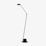 Dynamo Adjustable Arm LED Floor Lamp with Rotating Metal Diffuser and Cylindrical Base Standing Light