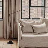 Dynamo Adjustable Arm LED Floor Lamp with Rotating Metal Diffuser and Cylindrical Base Standing Light
