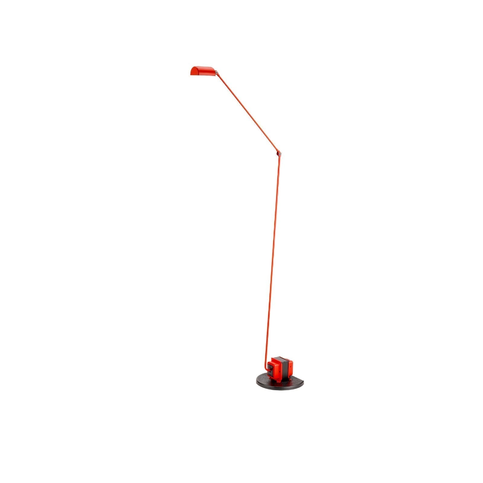 Dynamo Adjustable Arm LED Floor Lamp with Rotating Metal Diffuser and Cylindrical Base Standing Light