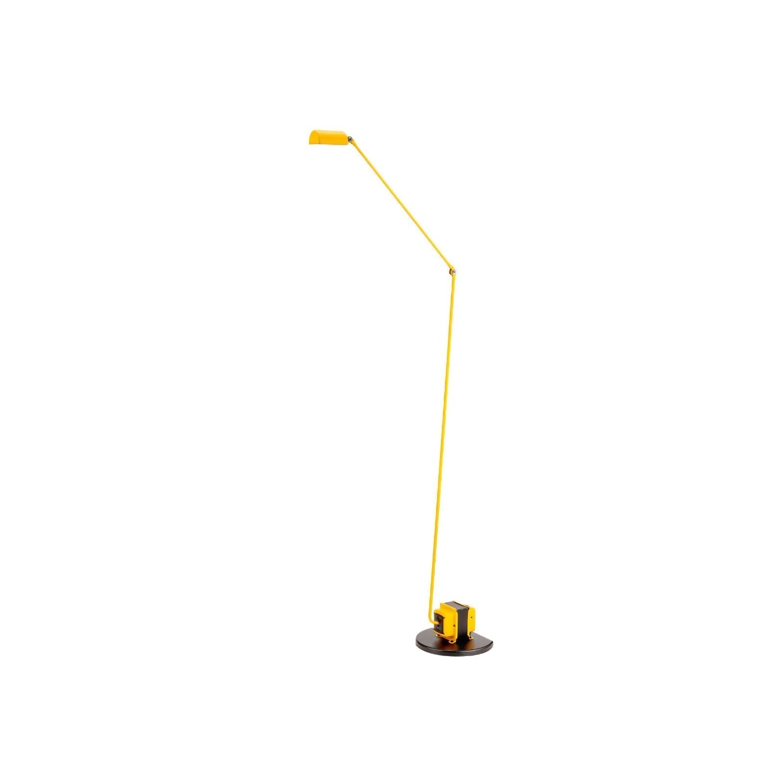 Dynamo Adjustable Arm LED Floor Lamp with Rotating Metal Diffuser and Cylindrical Base Standing Light
