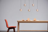 Modern Multi Head Glass Sphere LED Pendant Light for Restaurant and Home Decor