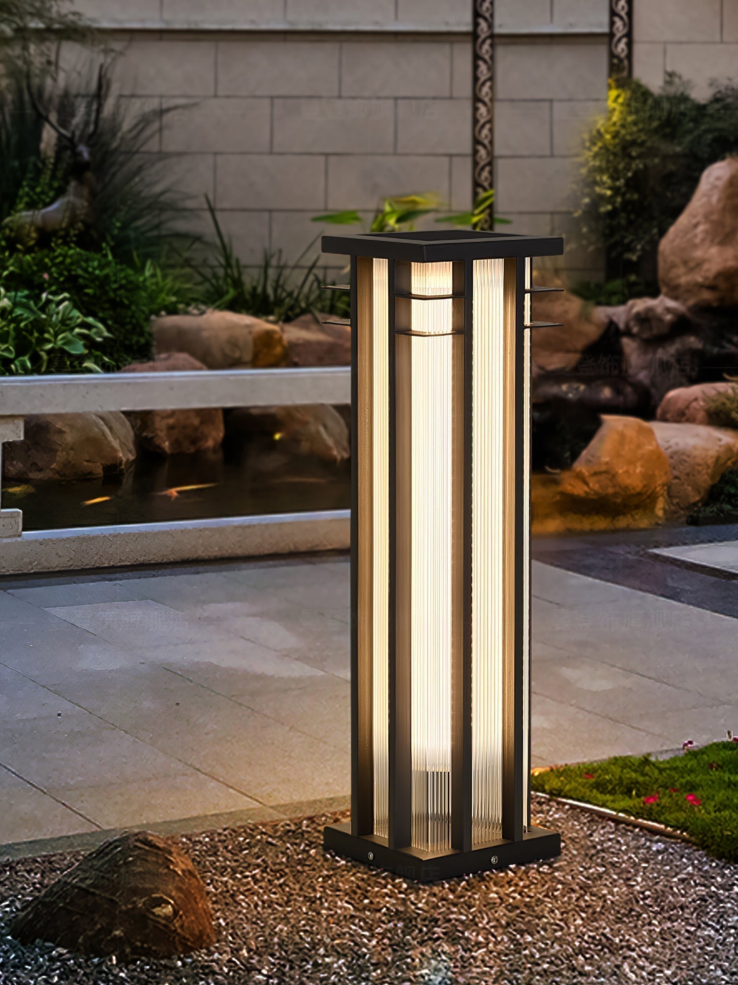 Modern Stainless Steel LED Post Light Waterproof Outdoor Garden Path Column Lamp