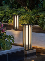 Modern Stainless Steel LED Post Light Waterproof Outdoor Garden Path Column Lamp