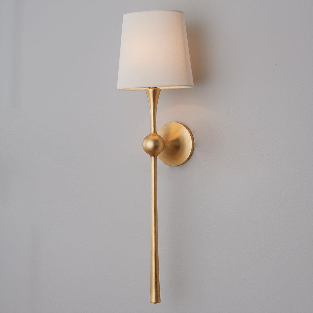 trumpet-style-dover-tail-wall-sconce-with-fabric-shade-for-living-room