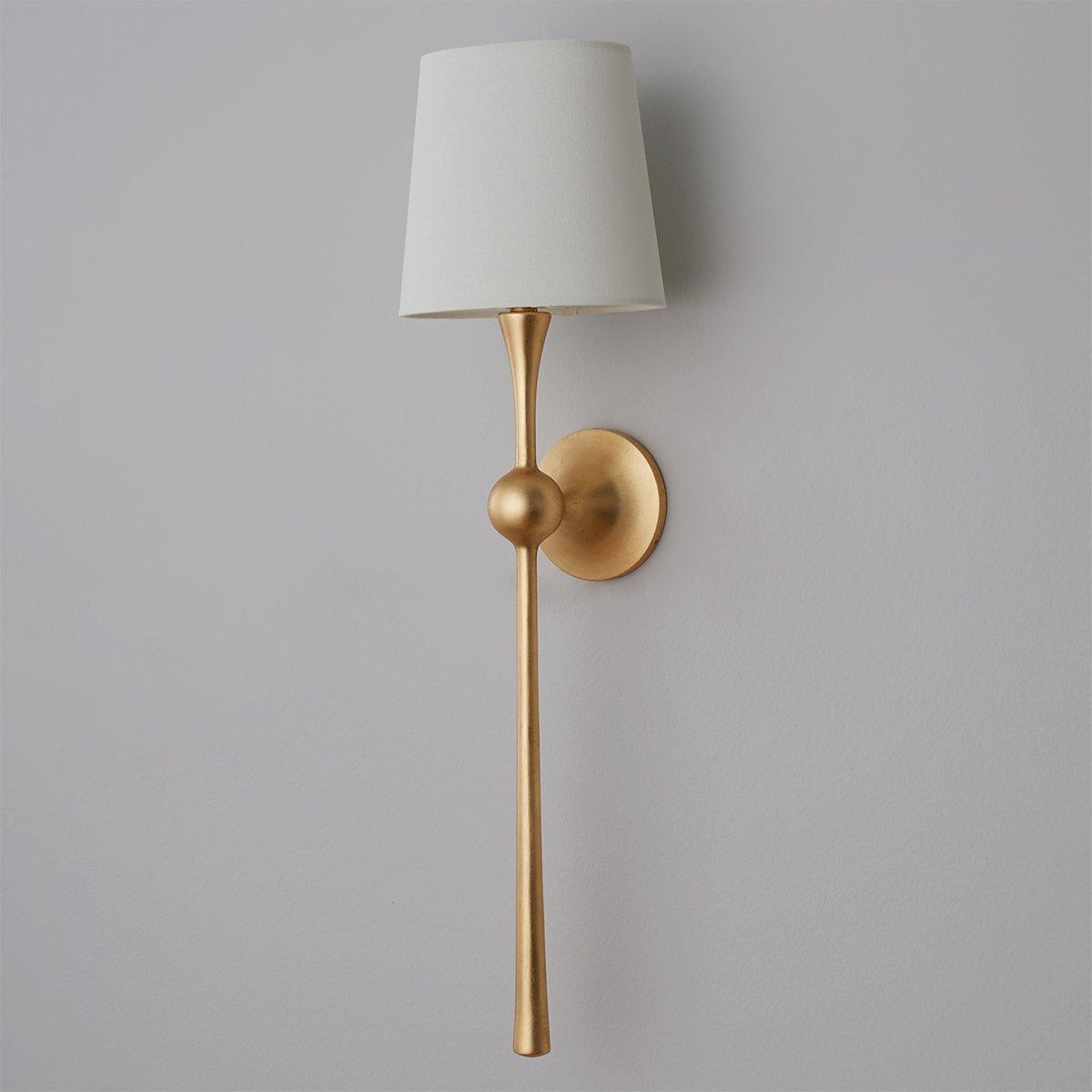 trumpet-style-dover-tail-wall-sconce-with-fabric-shade-for-living-room