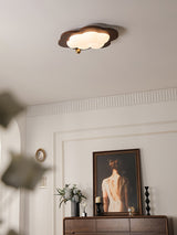 Dreamscape Walnut Wood LED Ceiling Light for Kids Room Cloud Heart Star Shapes