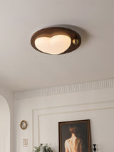Dreamscape Walnut Wood LED Ceiling Light for Kids Room Cloud Heart Star Shapes