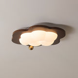 Dreamscape Walnut Wood LED Ceiling Light for Kids Room Cloud Heart Star Shapes