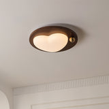 Dreamscape Walnut Wood LED Ceiling Light for Kids Room Cloud Heart Star Shapes