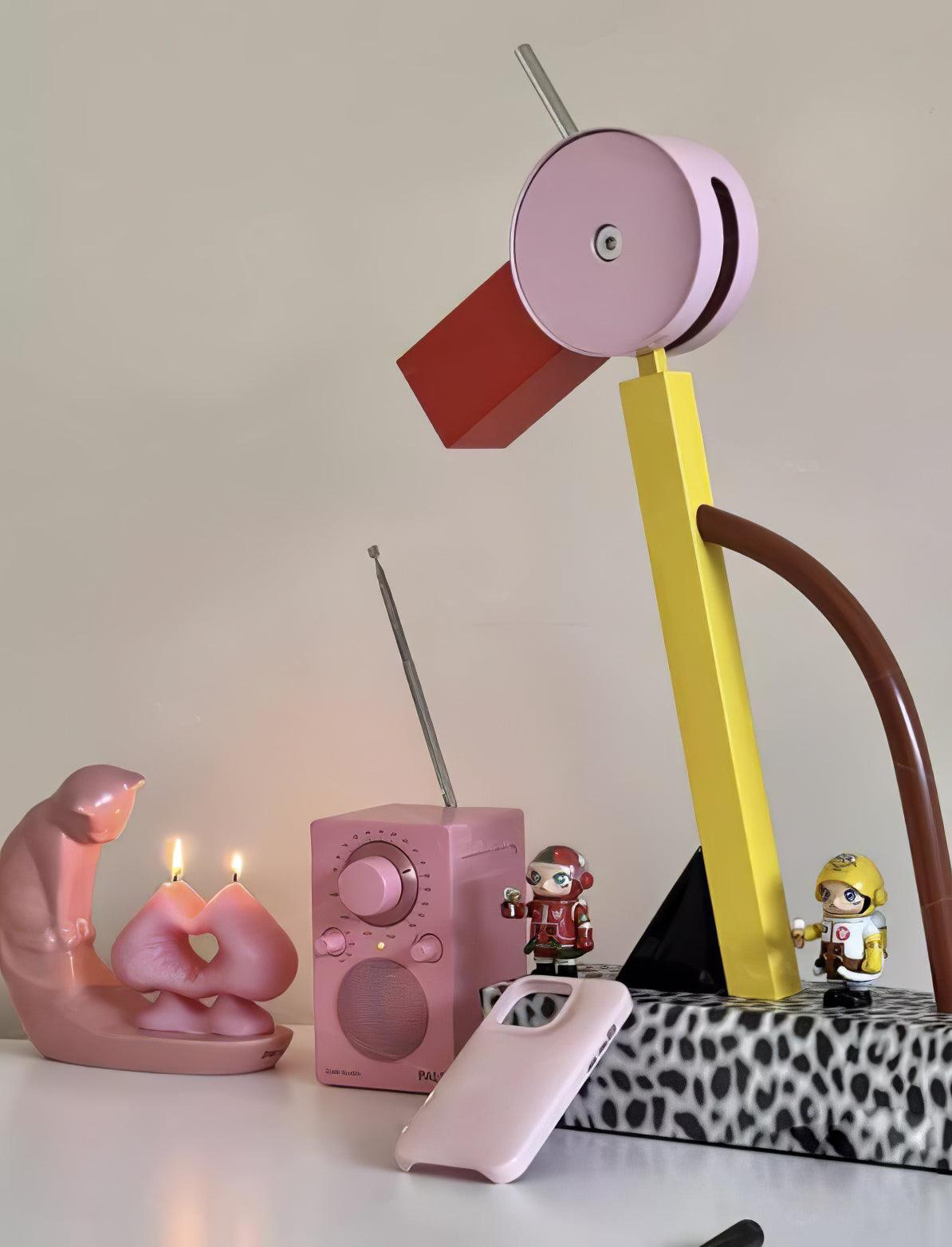 Adjustable LED Desk Lamp with 300 Degree Rotation and Multi Color Modern Metal Design
