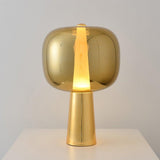 Modern Dusk Dawn LED Reading Table Lamp with Geometric Conic Base for Bedside Decor
