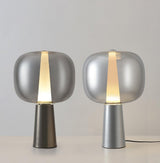 Modern Dusk Dawn LED Reading Table Lamp with Geometric Conic Base for Bedside Decor