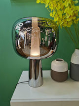 Modern Dusk Dawn LED Reading Table Lamp with Geometric Conic Base for Bedside Decor