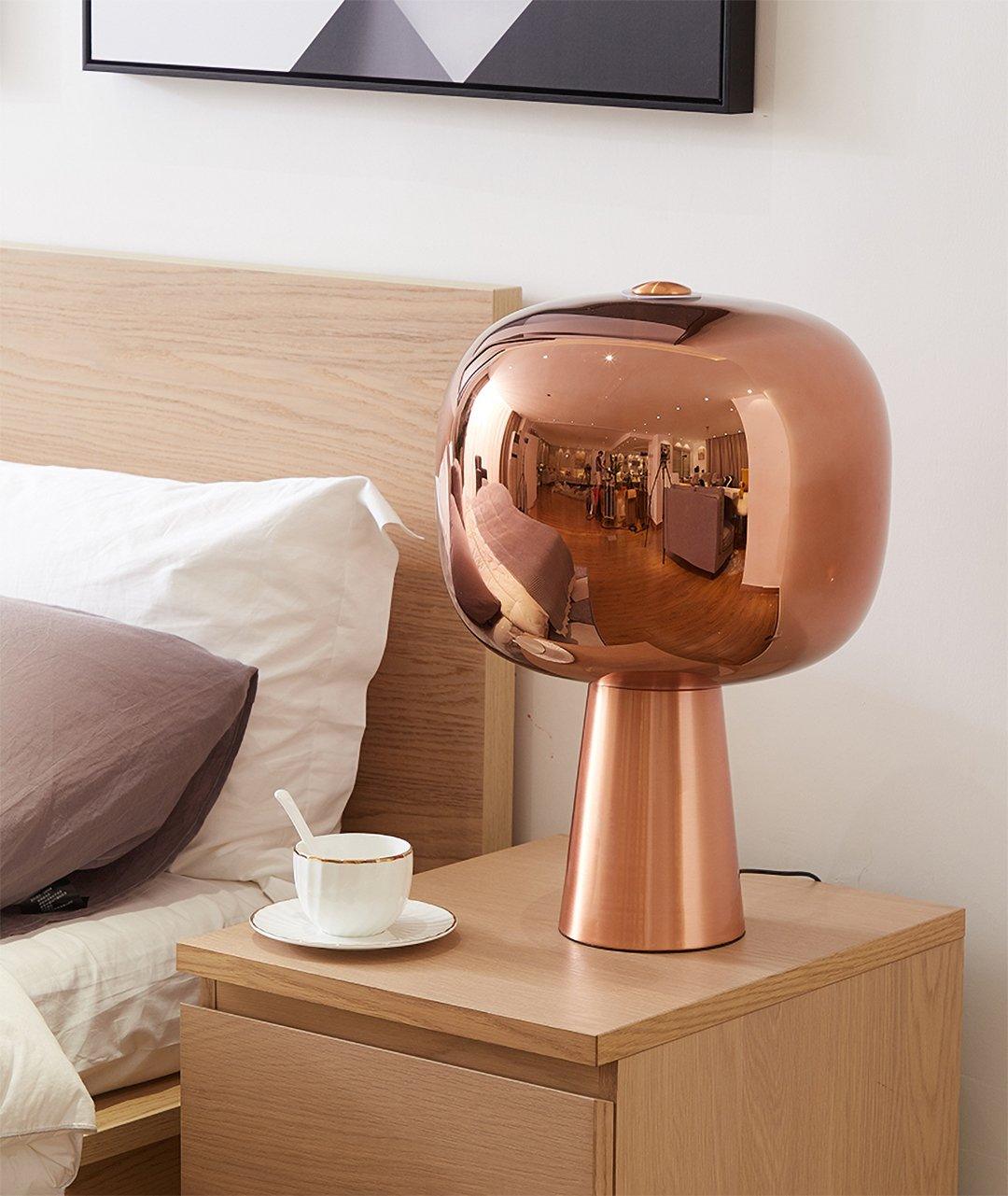 Modern Dusk Dawn LED Reading Table Lamp with Geometric Conic Base for Bedside Decor