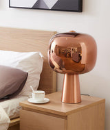 Modern Dusk Dawn LED Reading Table Lamp with Geometric Conic Base for Bedside Decor