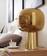 Modern Dusk Dawn LED Reading Table Lamp with Geometric Conic Base for Bedside Decor