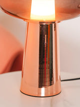 Modern Dusk Dawn LED Reading Table Lamp with Geometric Conic Base for Bedside Decor