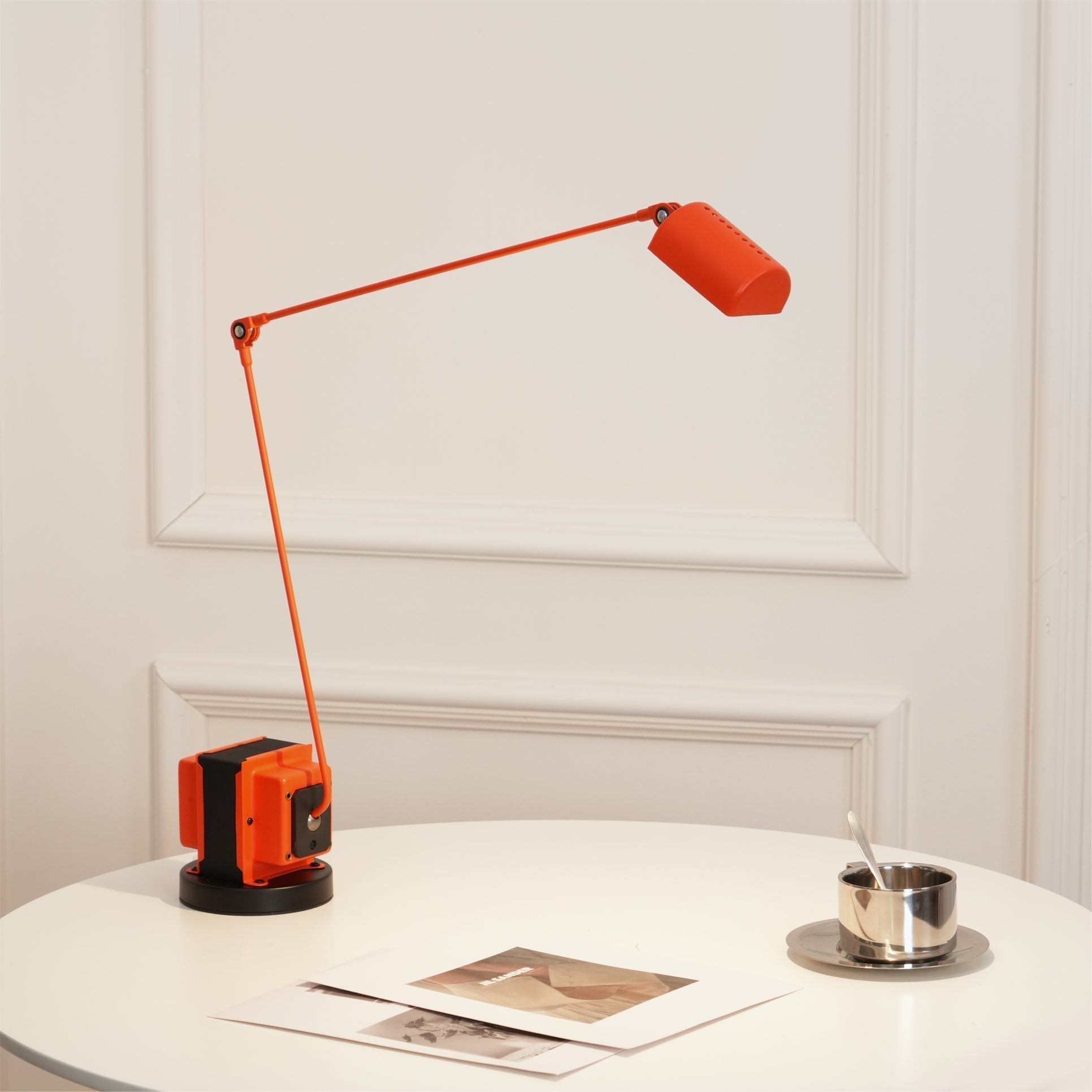 Dynamo Minimalist Adjustable LED Table Lamp Rotating Metal Desk Light for Modern Bedroom Office