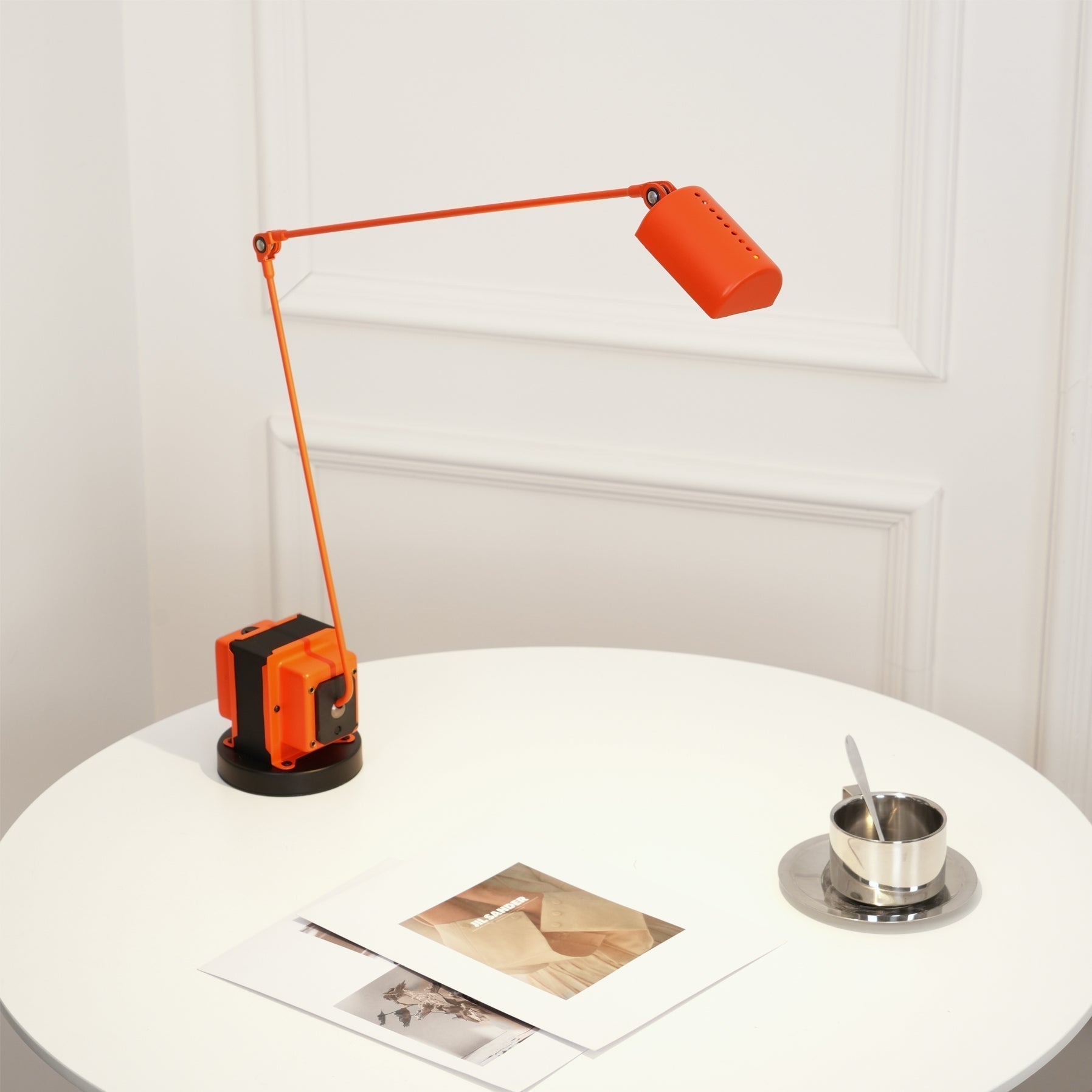 Dynamo Minimalist Adjustable LED Table Lamp Rotating Metal Desk Light for Modern Bedroom Office