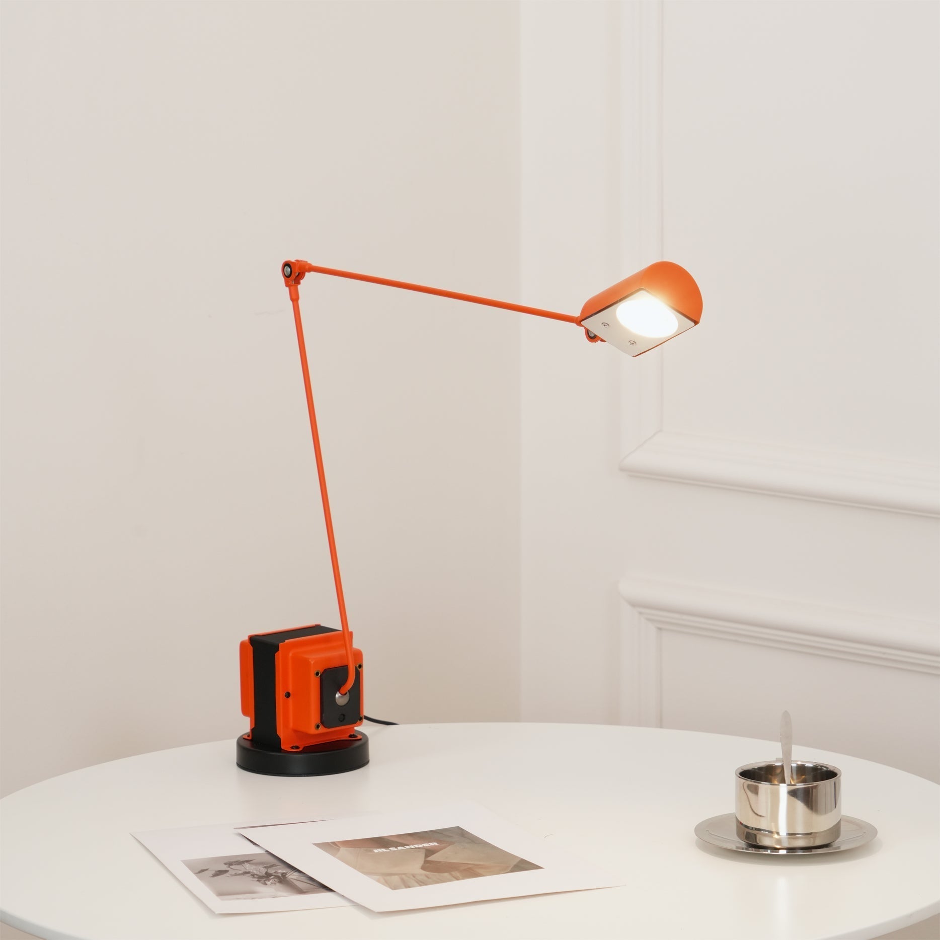 Dynamo Minimalist Adjustable LED Table Lamp Rotating Metal Desk Light for Modern Bedroom Office