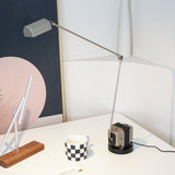 Dynamo Minimalist Adjustable LED Table Lamp Rotating Metal Desk Light for Modern Bedroom Office