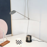 Dynamo Minimalist Adjustable LED Table Lamp Rotating Metal Desk Light for Modern Bedroom Office