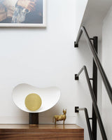 Elegant Modern Marble and Metal Sculptural Table Lamp for Reading