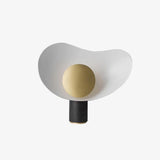 Elegant Modern Marble and Metal Sculptural Table Lamp for Reading