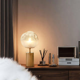 Modern Gold Metal Table Lamp with White Glass Sphere Shade for Bedside and Desk Lighting