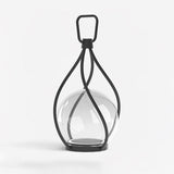 Modern Rechargeable LED Orb Lantern Portable Stainless Steel Table Lamp for Indoor Outdoor Use