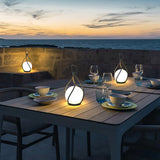 Modern Rechargeable LED Orb Lantern Portable Stainless Steel Table Lamp for Indoor Outdoor Use