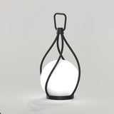 Modern Rechargeable LED Orb Lantern Portable Stainless Steel Table Lamp for Indoor Outdoor Use