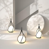 Modern Rechargeable LED Orb Lantern Portable Stainless Steel Table Lamp for Indoor Outdoor Use