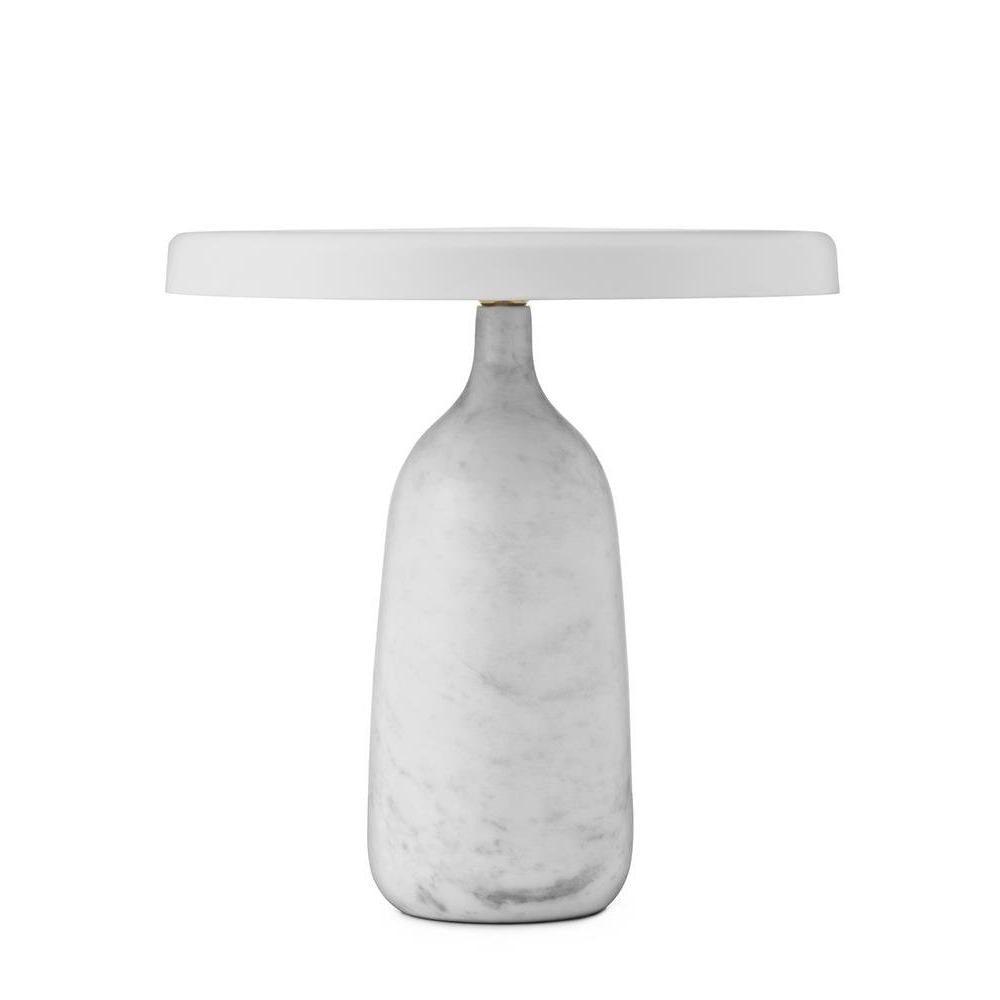 Eddy Modern Marble Base Table Lamp with Adjustable Steel Shade and Integrated LED