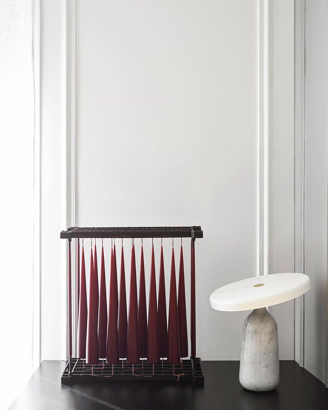 Eddy Modern Marble Base Table Lamp with Adjustable Steel Shade and Integrated LED
