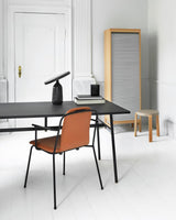 Eddy Modern Marble Base Table Lamp with Adjustable Steel Shade and Integrated LED