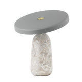 Eddy Modern Marble Base Table Lamp with Adjustable Steel Shade and Integrated LED