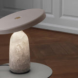 Eddy Modern Marble Base Table Lamp with Adjustable Steel Shade and Integrated LED