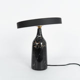 Eddy Modern Marble Base Table Lamp with Adjustable Steel Shade and Integrated LED
