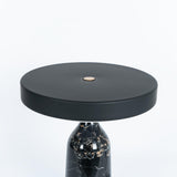Eddy Modern Marble Base Table Lamp with Adjustable Steel Shade and Integrated LED