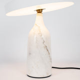 Eddy Modern Marble Base Table Lamp with Adjustable Steel Shade and Integrated LED